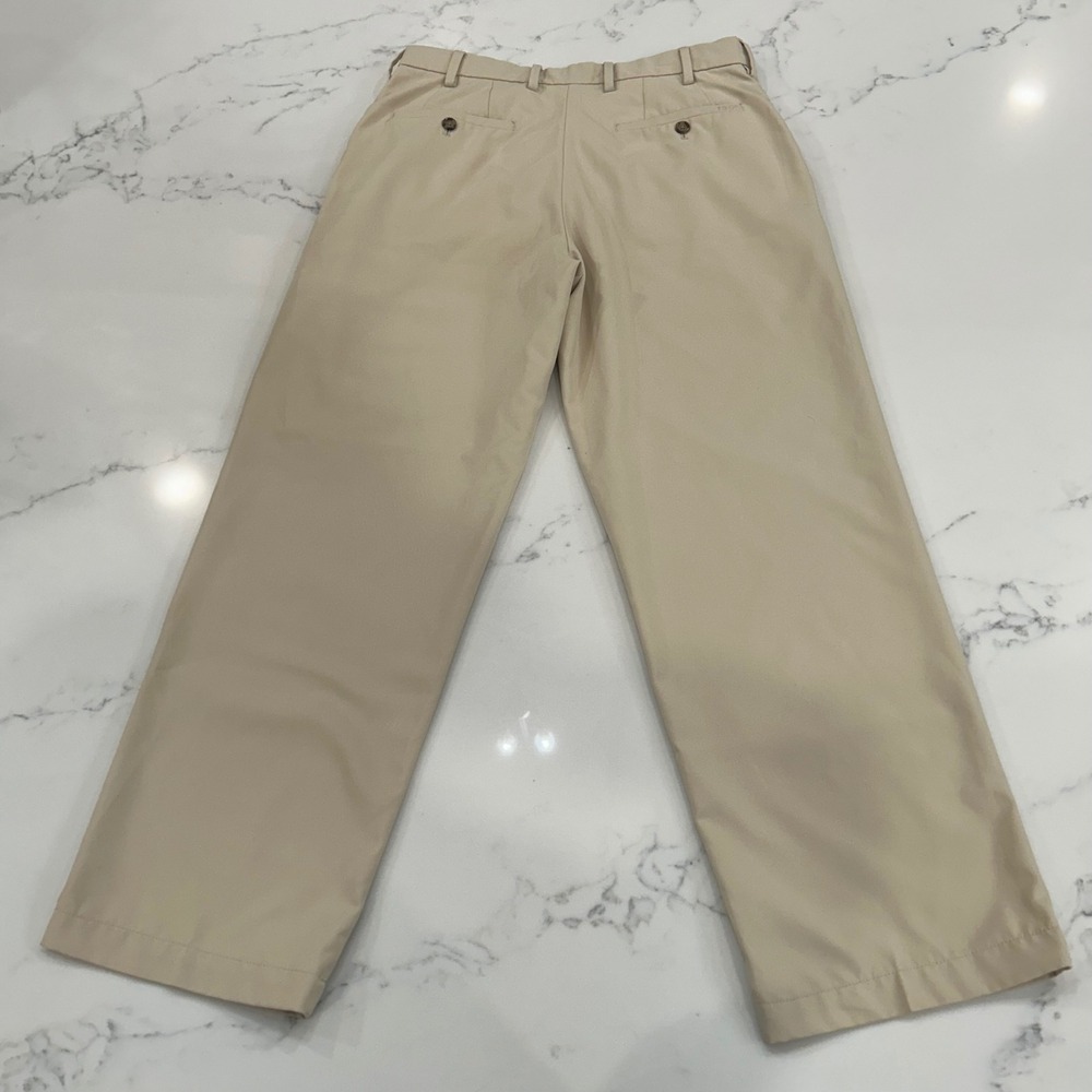 IZOD Golf Pants Mens 32x29 Beige Flat Front‎ Xtreme Function Stretch Classic Fit - Picture 3 of 6